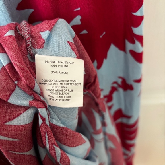 Abel the Label Floral Printed Smocked Waist High Low Midi Maxi Dress Size Medium - Picture 11 of 15